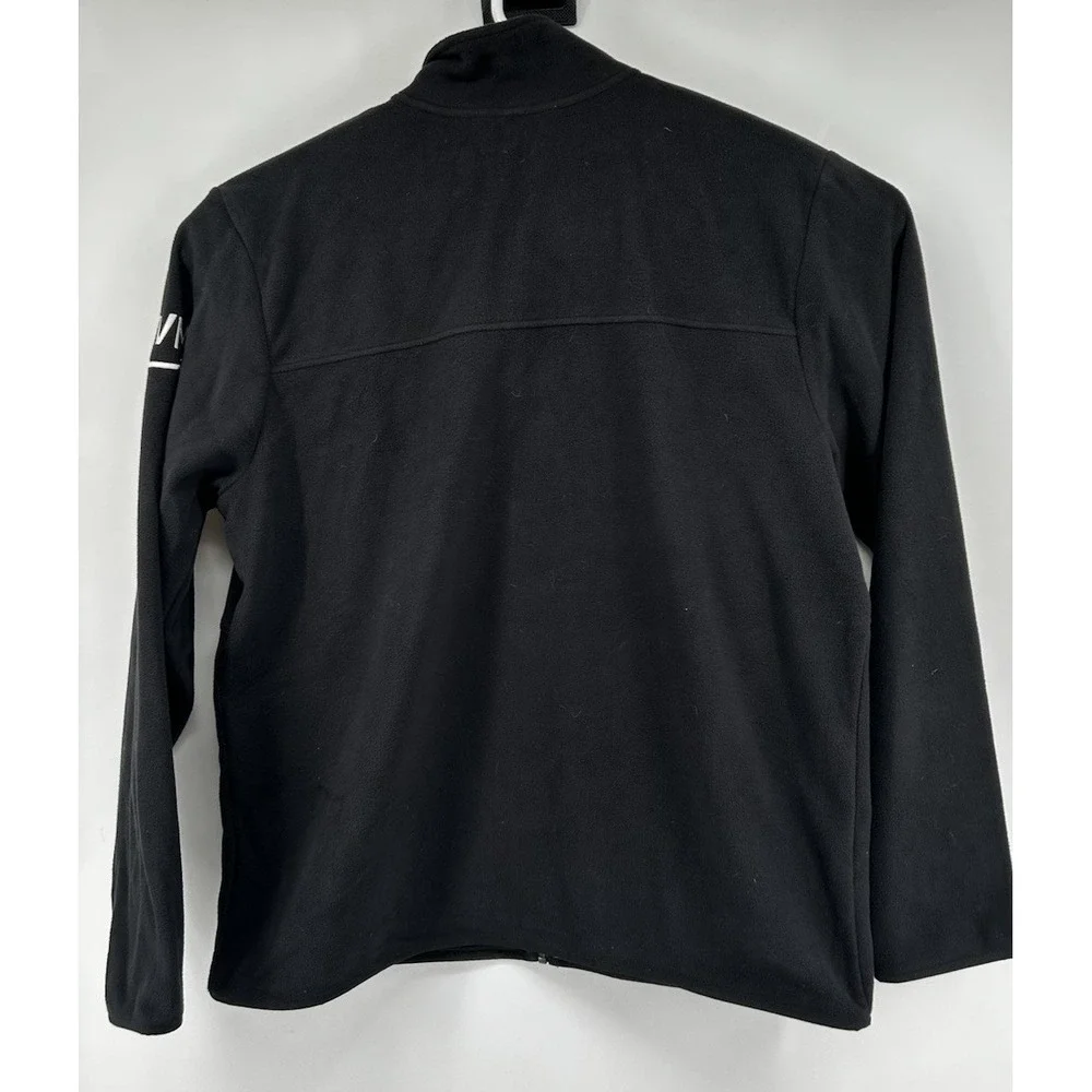The North Face Fleece Quarter Zip Pullover Sleeve Logo Black Men's Size XL
